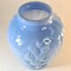 Art Deco opaline blue vase – Flowers in relief