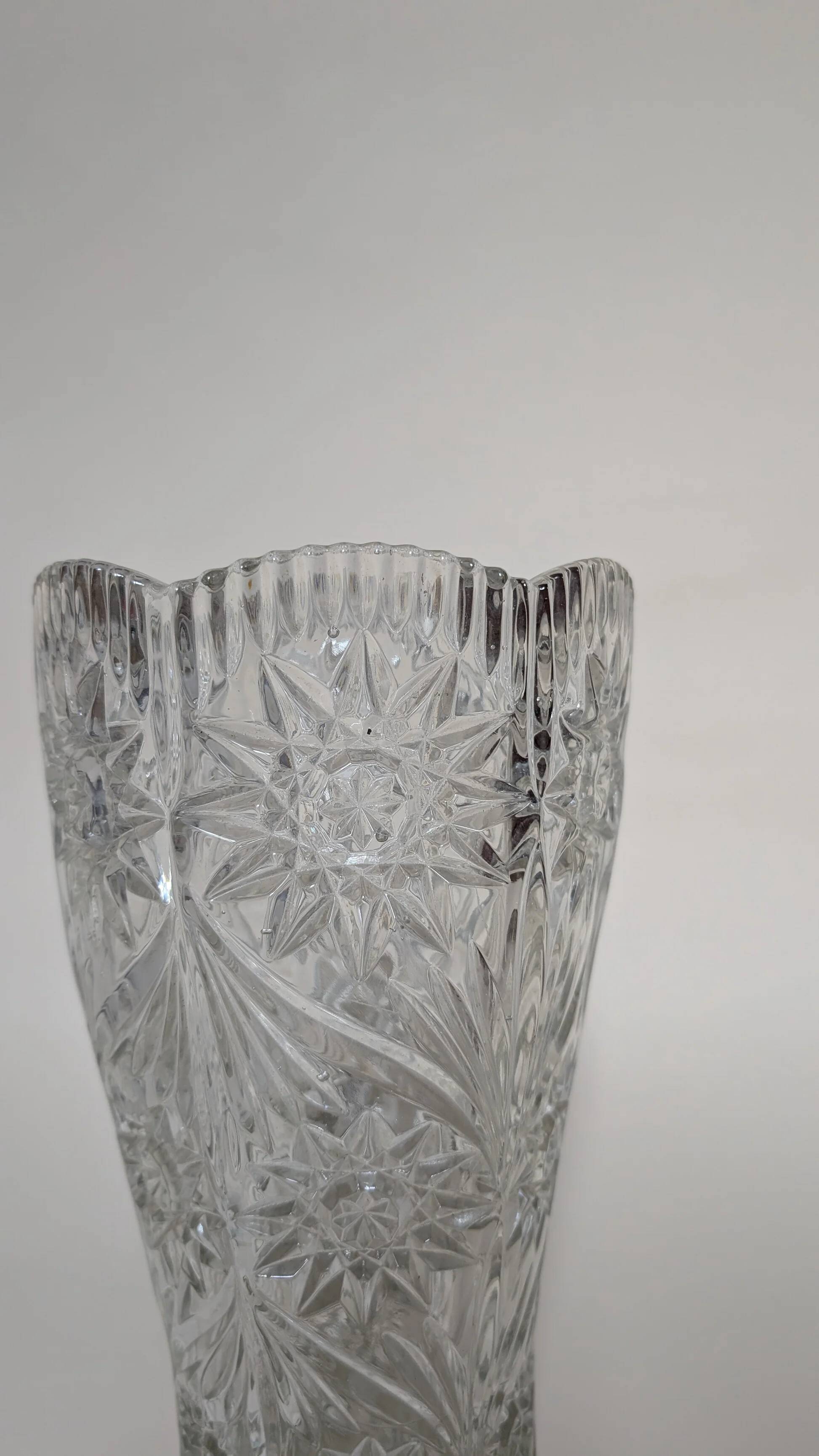 Cut glass vase