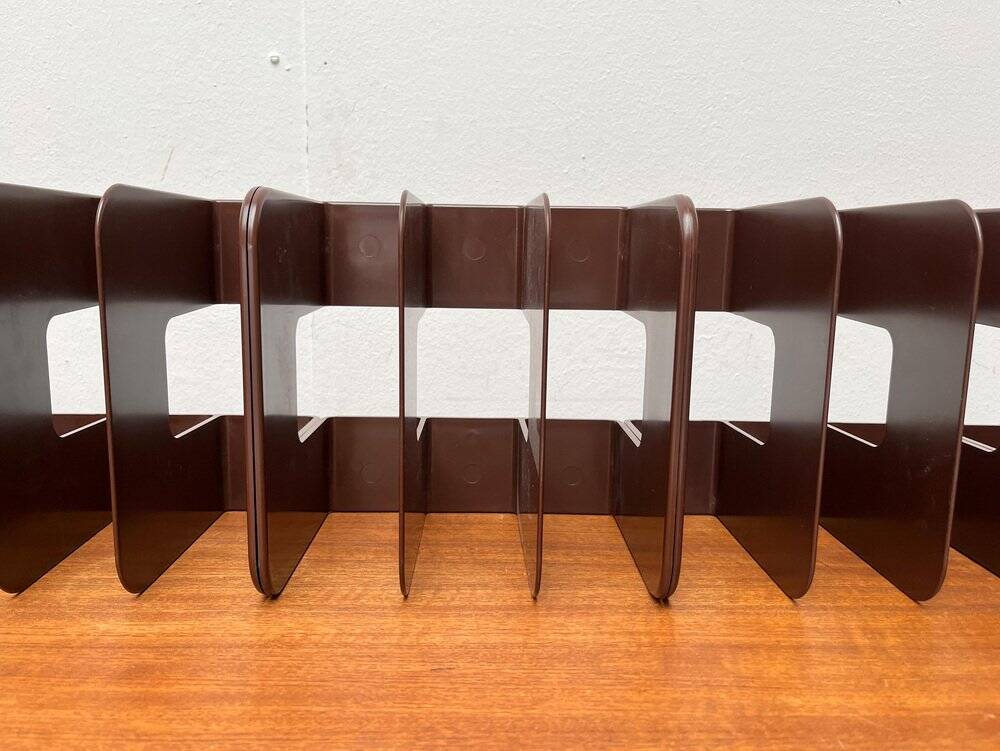 Mid-century Swedish space age magazine and vinyl rack by Sven-Eric Juhlin for Gustavsberg, 1960s, set of 5.