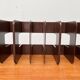Mid-century Swedish space age magazine and vinyl rack by Sven-Eric Juhlin for Gustavsberg, 1960s, set of 5.