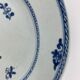 Plate in porcelain blue and white china xviii floral decoration