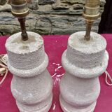 paire de lampe en pierre ,Dlg de Albert Tormos, Arsène Galisson