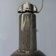 Large black enamel Bauhaus hanging lamp
