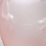 Large art deco style vase in molded/pressed pink glass paste