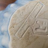 Salad bowl blue shell signed Charles Amand