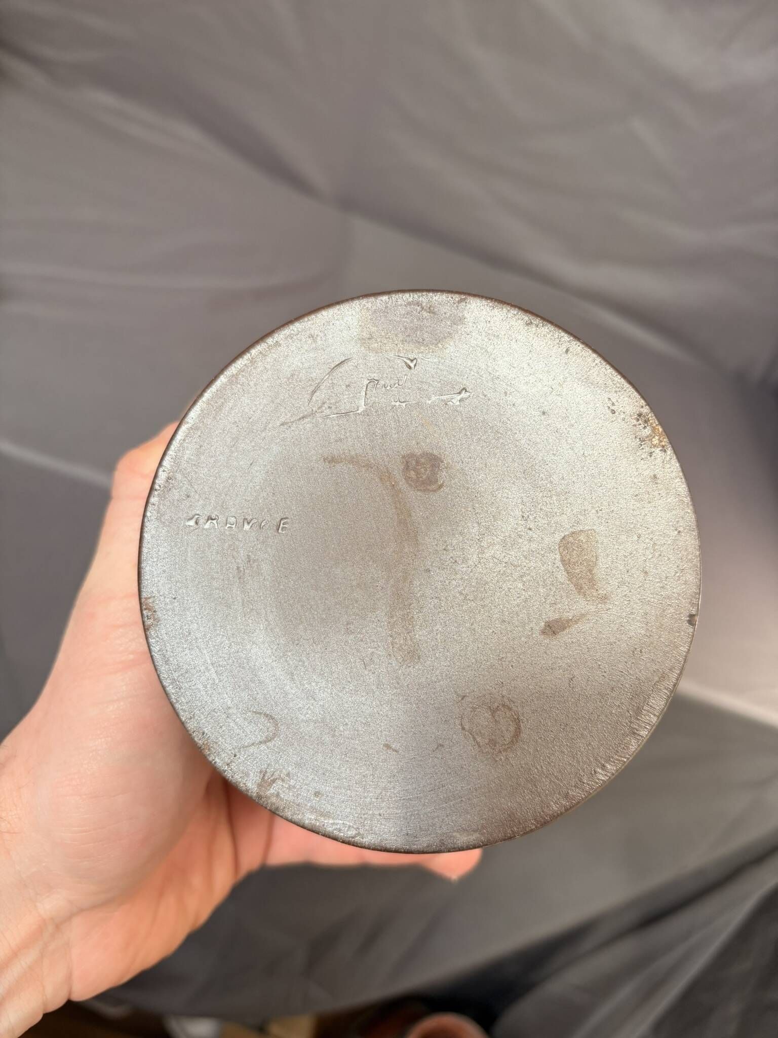 Ancien pichet, cruche, vase en grès marron