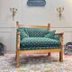 19th century Empire period cherry wood wall bench