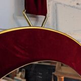 Round velvet mirror