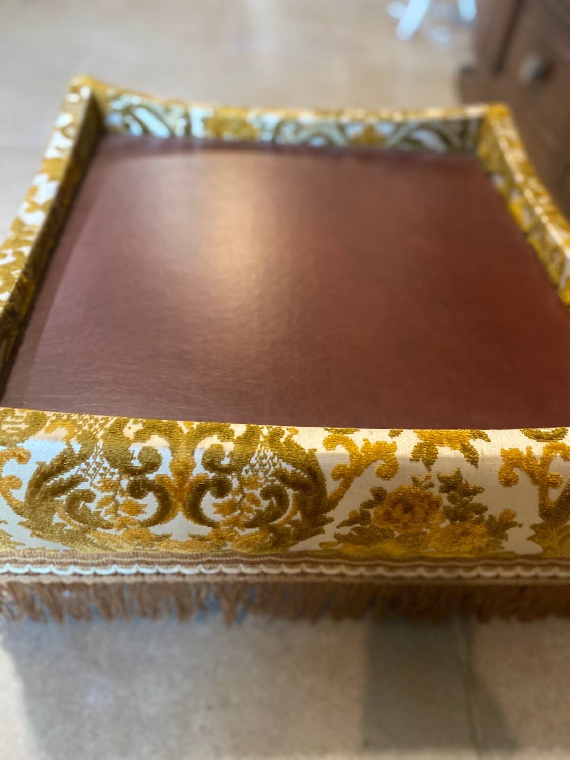 Vintage pouf or footrest