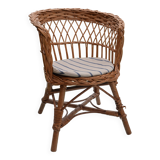 Rattan children's chair from the 60s and 70s