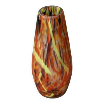 Vase en pate de verre, soufflé