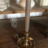 Pair of antique copper candle holders