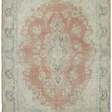 Handmade oriental 1980s 290 cm x 401 cm beige wool carpet