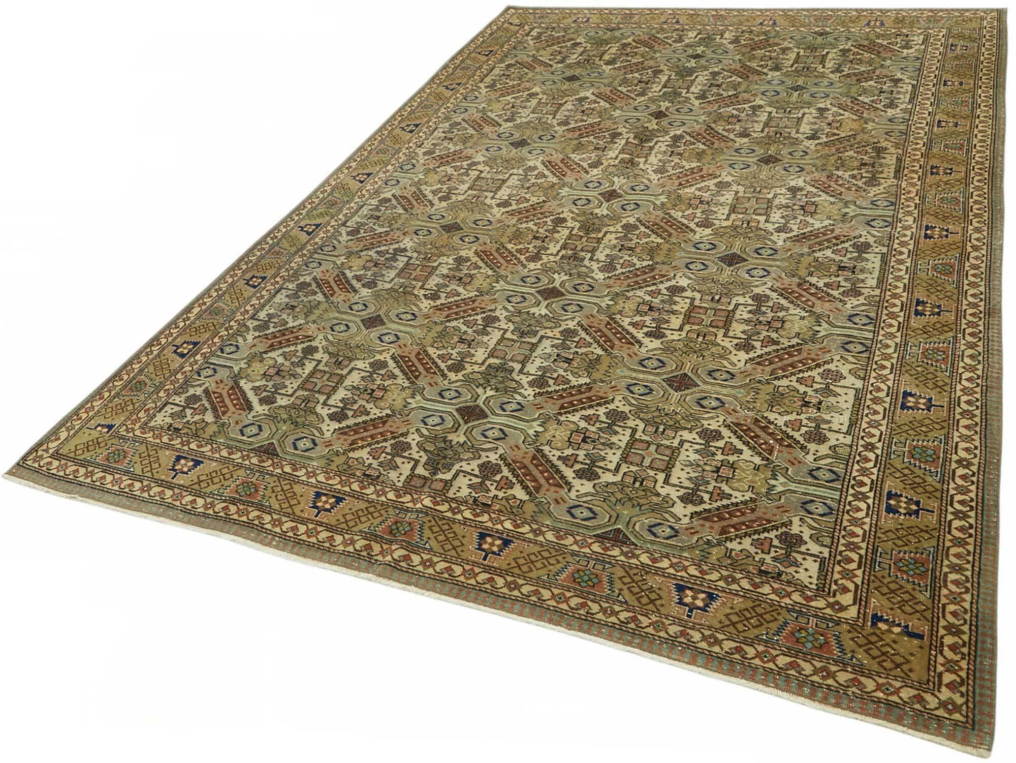 Turkish Wool Vintage Kayseri Rug 196 cm x 290 cm