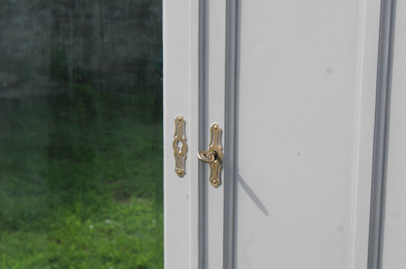 Vintage Parisian upholstered wardrobe