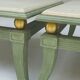 Paire de tables basses carrées de style étrusque en bronze patiné à l'antique circa 1970 "