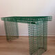 Green metal bench Kalager design