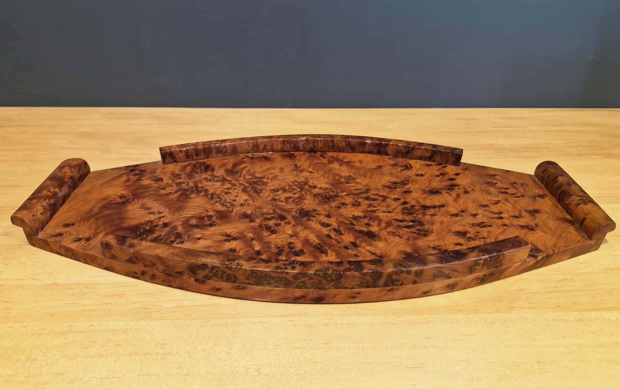 Office organiser / Wooden thuya catchall