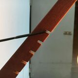 Mid-century pivoting wall lamp with a swing arm, Cocoon, made of teak wood, 1960s.