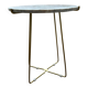 Round marble side table – Golden base – Elegant design