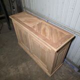 19th-century buffet in solid fir with a chevron top (shallow)