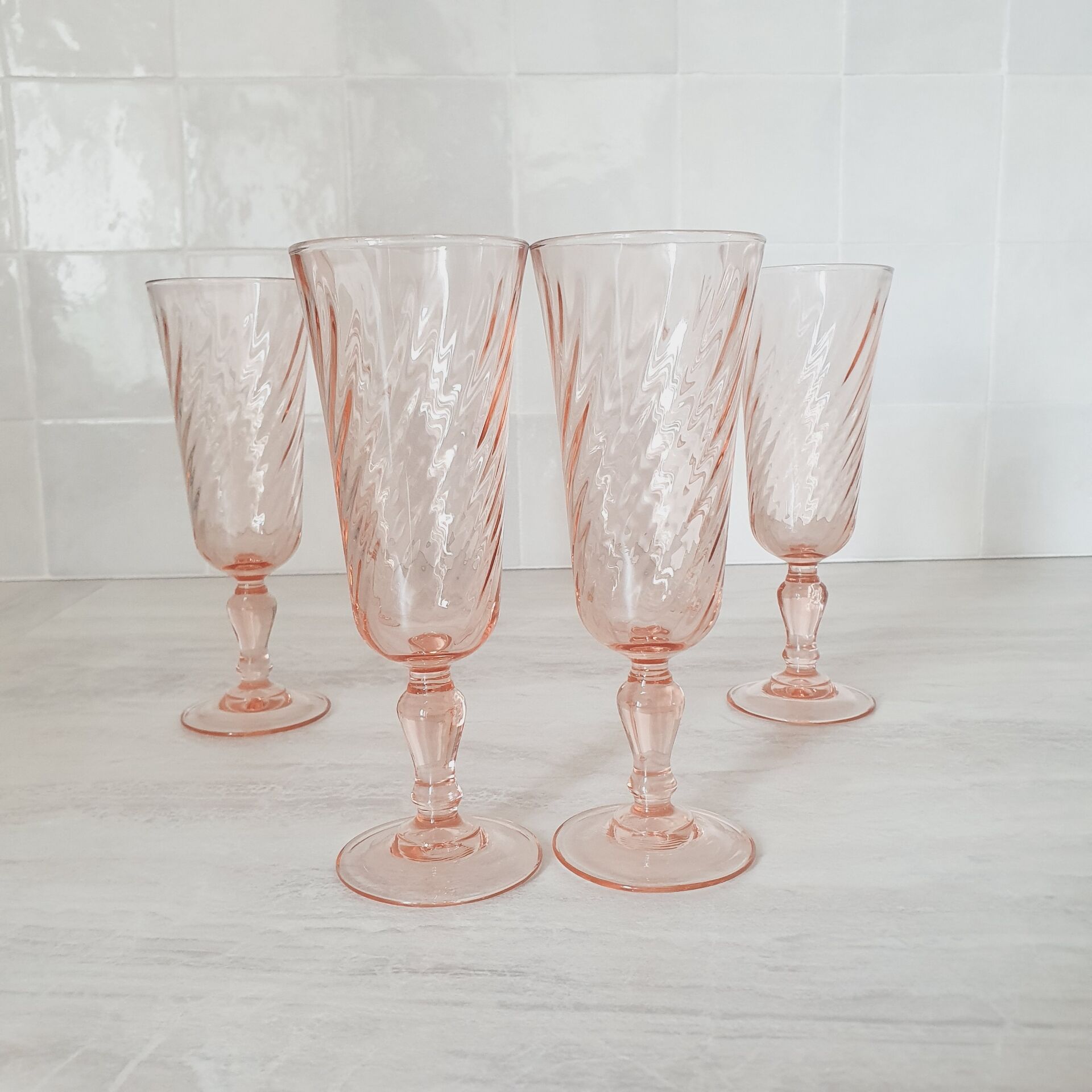 Rosaline champagne flutes