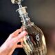 Title: Large Georgian Crystal Decanter – 3-Ring Neck & Stopper