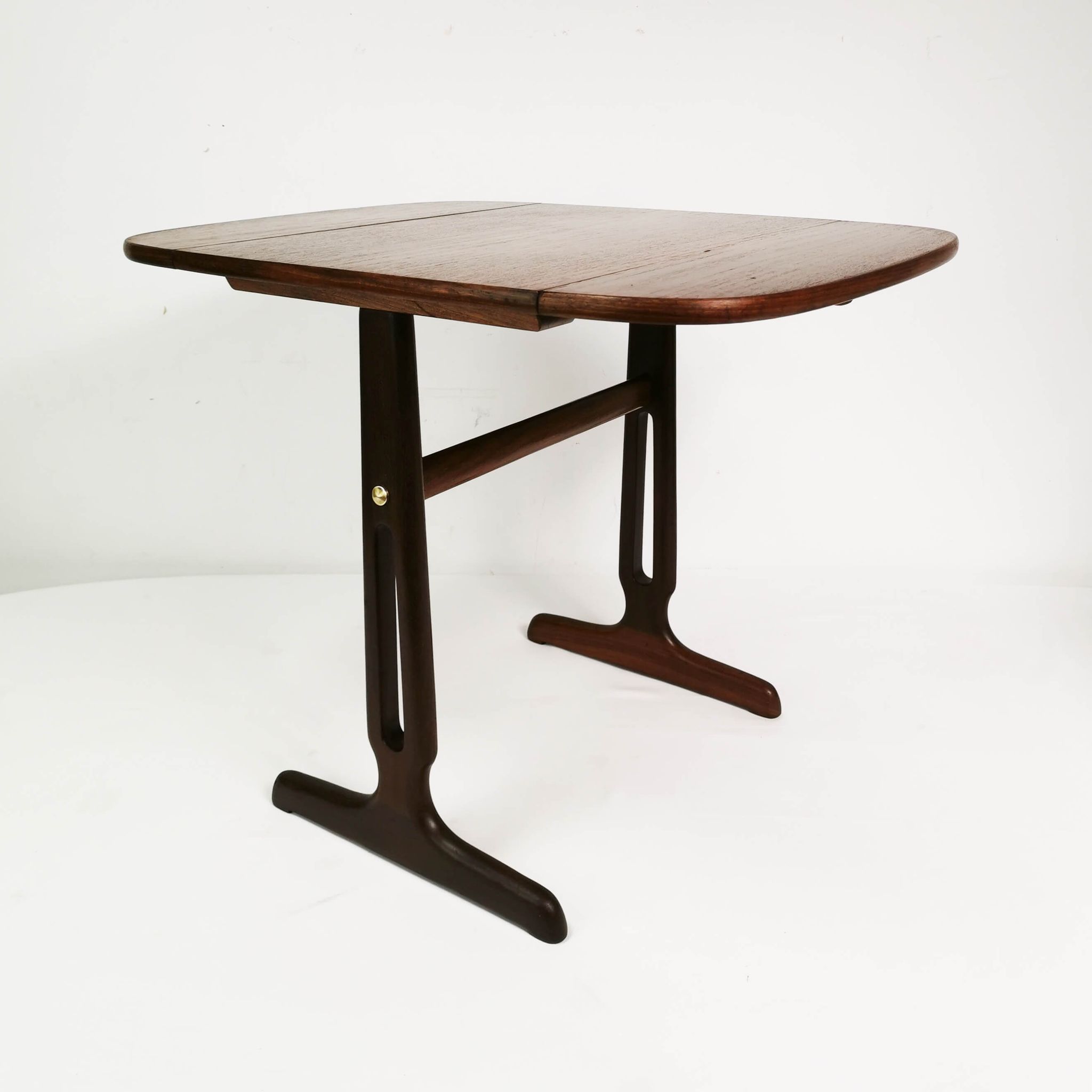 Teak & rosewood extendable table, Denmark, 1960s