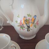 Tasses porcelaine mésanges bleues