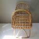Vintage rattan cradle