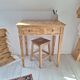 Bureau / Side table / Console in solid wood in Louis-Philippe style