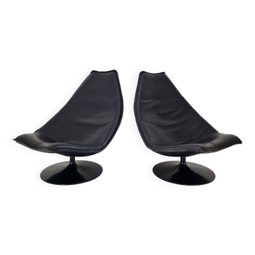 Set of 2 F585 Lounge Chairs by Geoffrey Harcourt for Artifort, 1990's