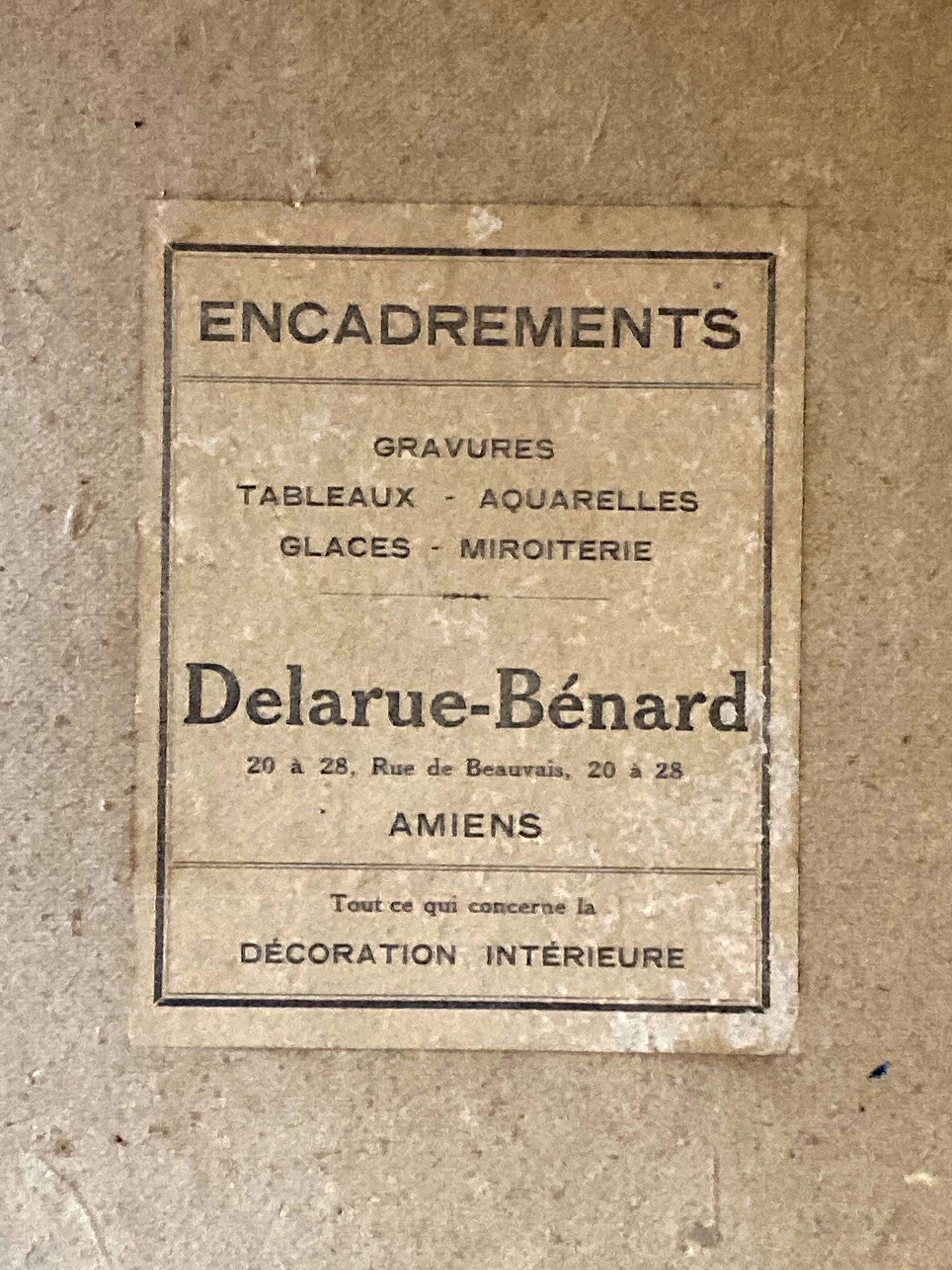 Art deco mirror in varnished wood, 1930s