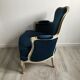 Armchair Louis XV lined with velvet - fully restored