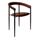 Vintage leather dining chair Arrben Italy, 1980s