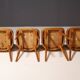 Chaises de salle à manger colorées du milieu du siècle, années 1960, Tchécoslovaquie, lot de 18