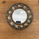 Decorative enamelled mirror on glass - Atelier des Remparts - unique piece and