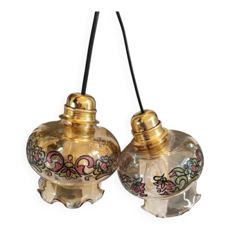Pair of vintage hanging lamps