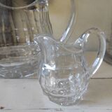 2 antique glass pitchers