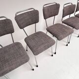Set of 6 reupholstered chairs by Gebroeders De Wit, 1960s