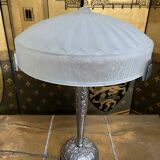 Art deco period lamp in chrome-plated steel