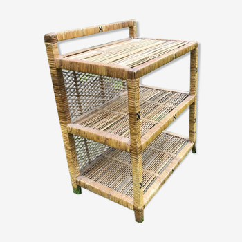 Rattan shelf