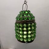 Small Green Crystal Light Pendant 1960’s