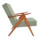 KOMPAS armchairs in light green mottled fabric
