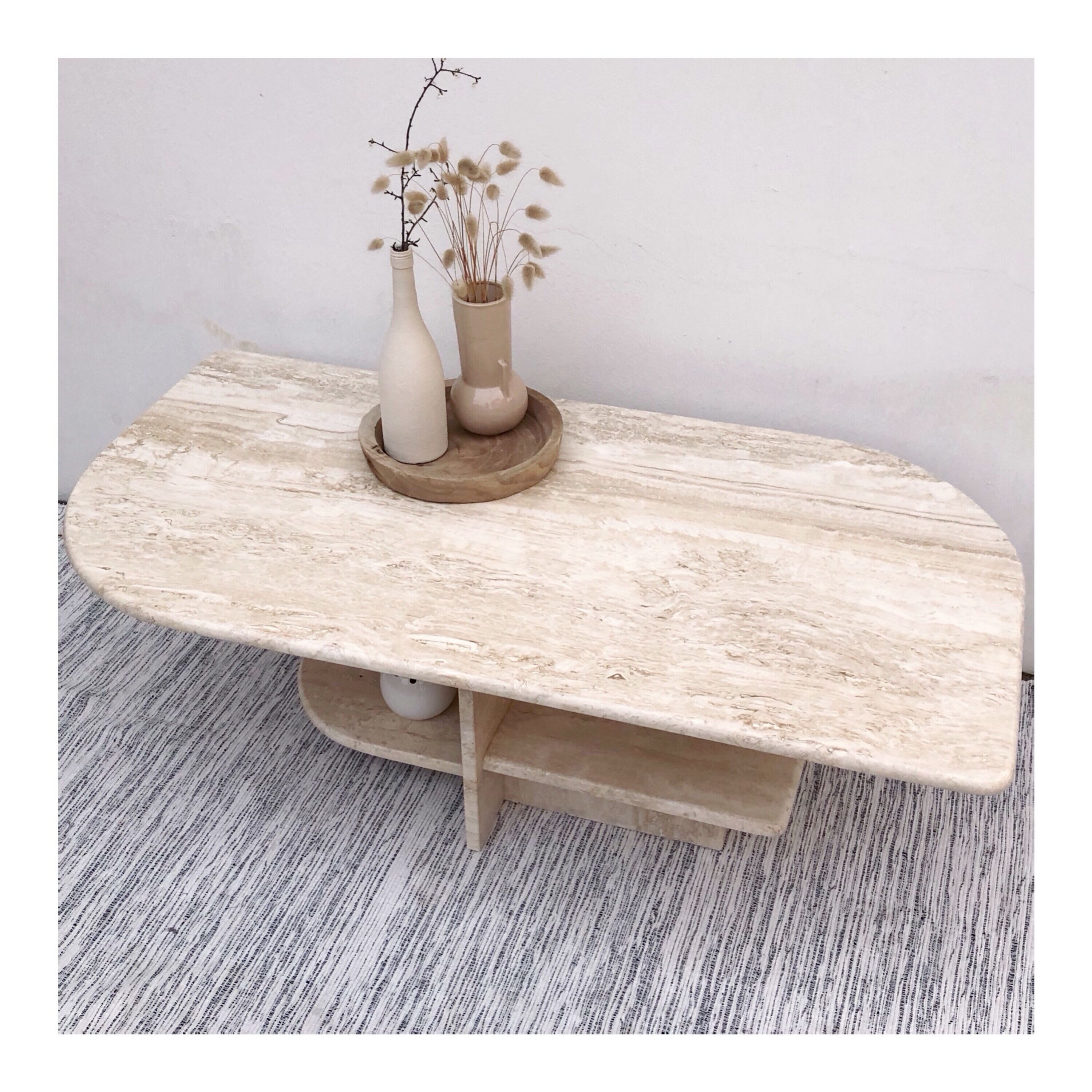 Low table in travertine