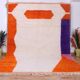 Handcrafted wool rug, size 140 x 260 cm