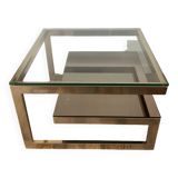 Table Basse « G » par Belgo Chrom plaqué Or 23kt