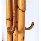 Porte-manteau perroquet en bambou vintage