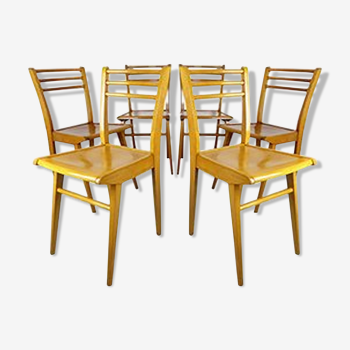 6 chaises bistro Luterma 1950