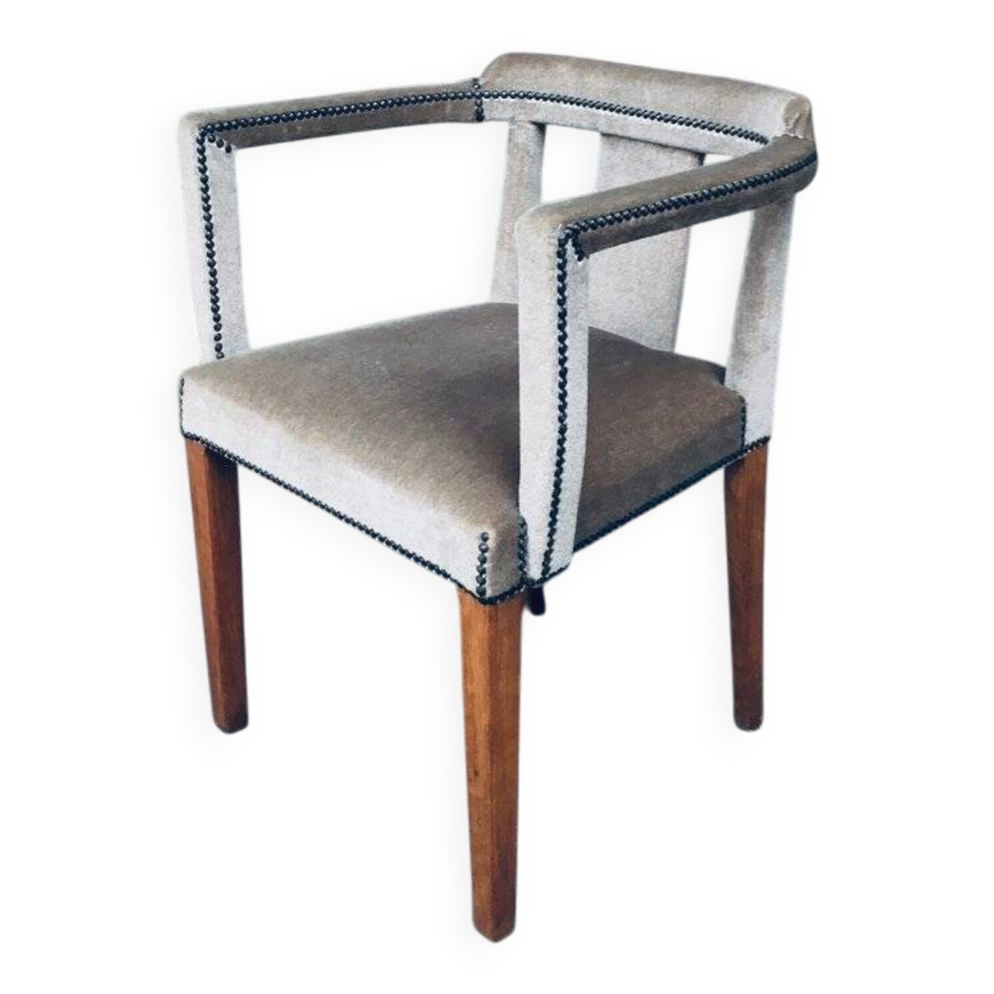 Boudoir Side Chair in Velvet, 1920s